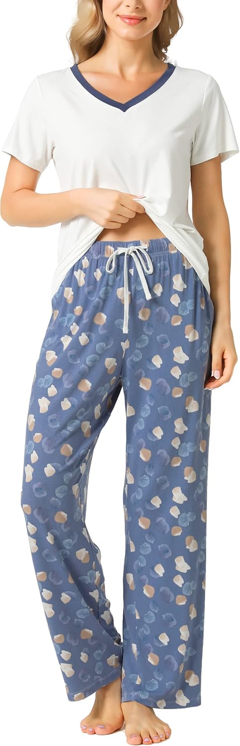 GYS Womens Bamboo Viscose Pajamas Set for Ultimate Comfort