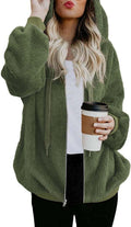 ReachMe Womens Oversized Sherpa Jacket for Cozy Comfort