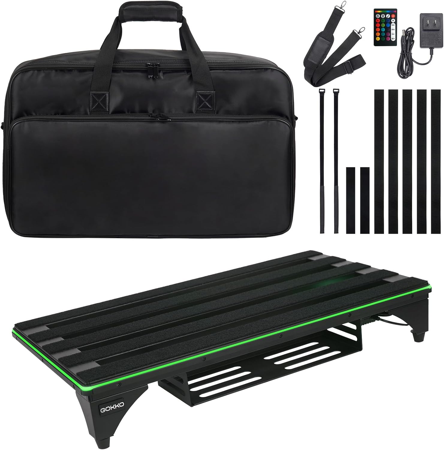 Music-Sync Lighting Guitar Pedal Board with Dynamic Effects