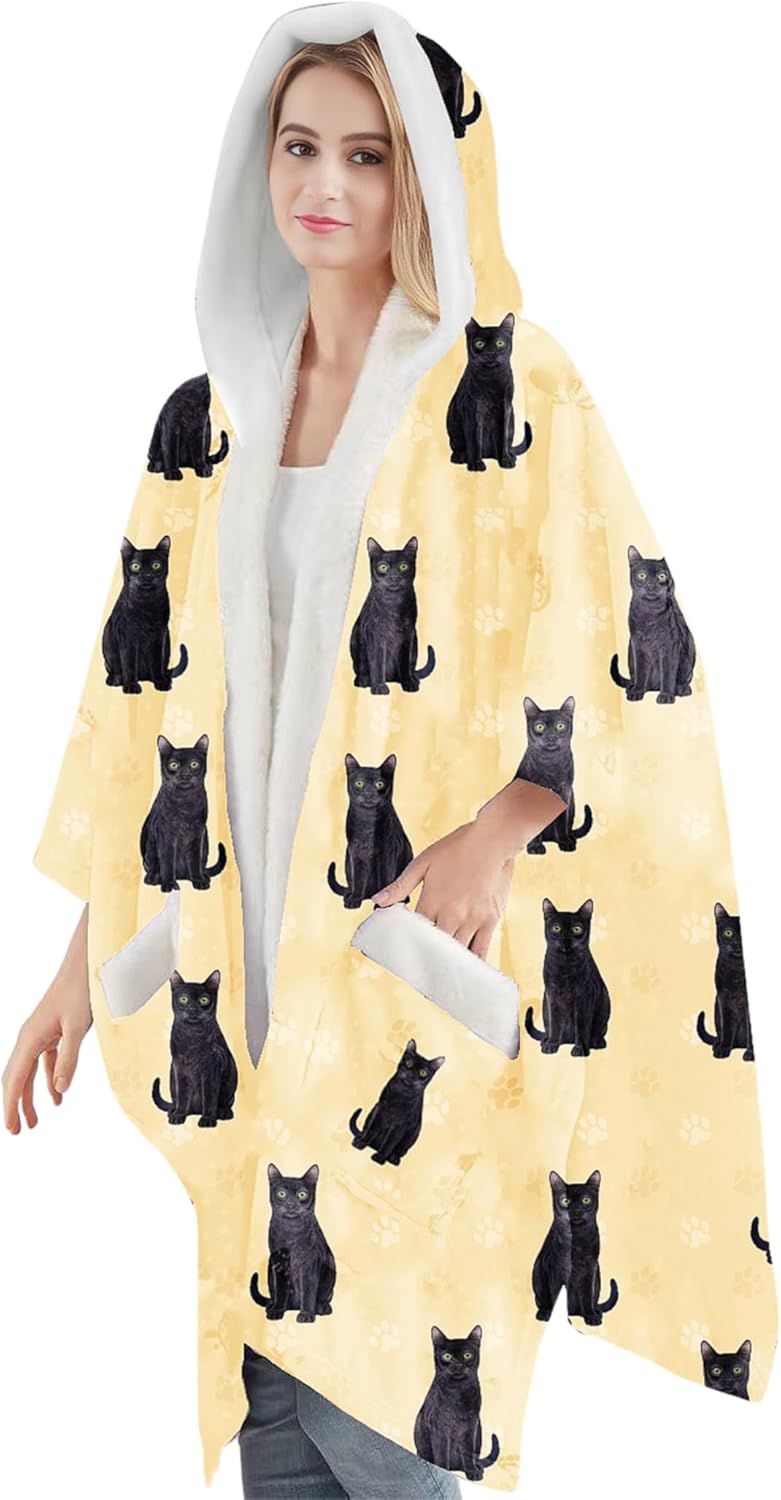 Cozy Sherpa Hoodie Blanket - 32 Pet Breeds - Warm Gift