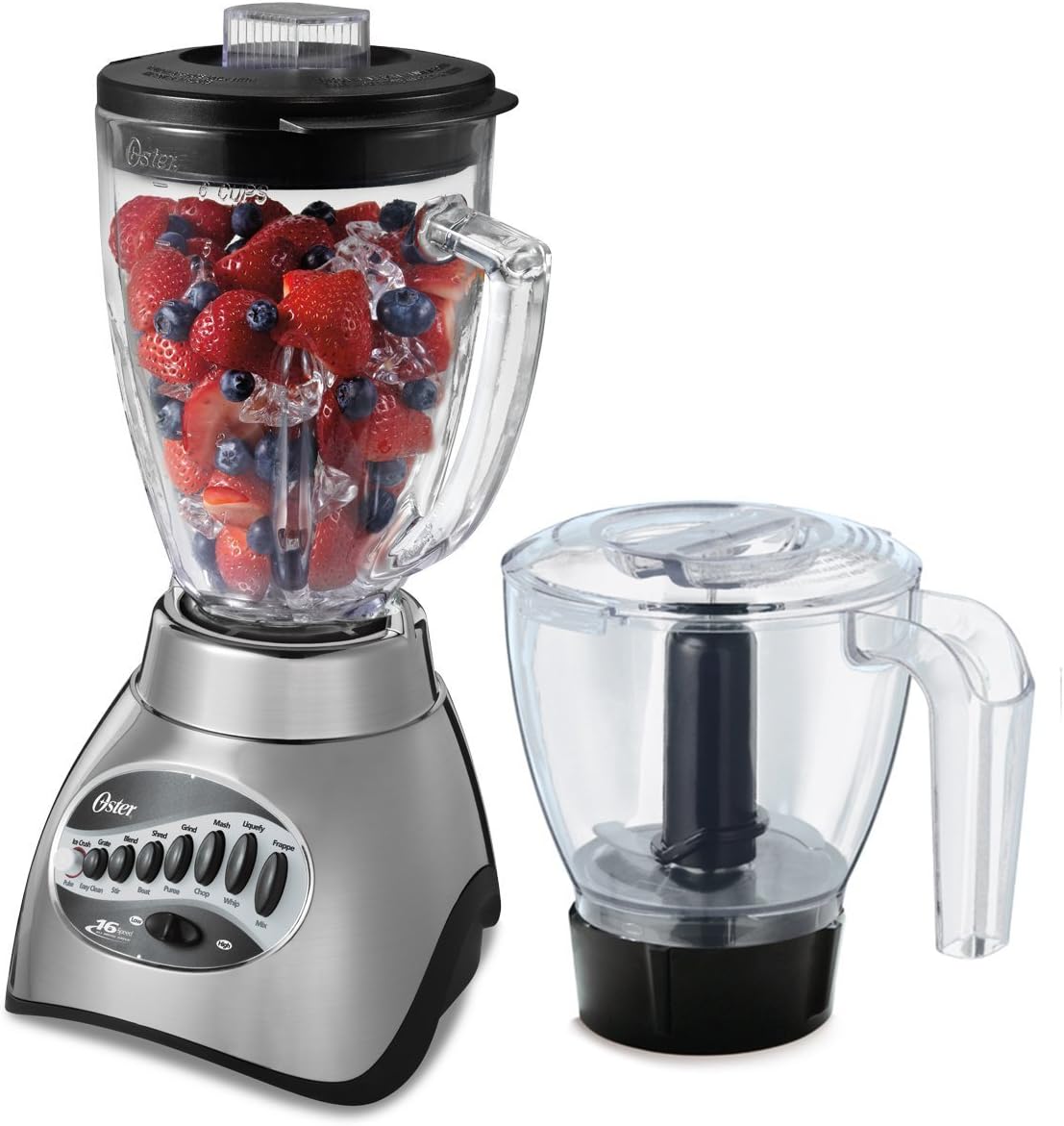 Oster 16 Speed Blender with Food Chopper - Effortless Blending!