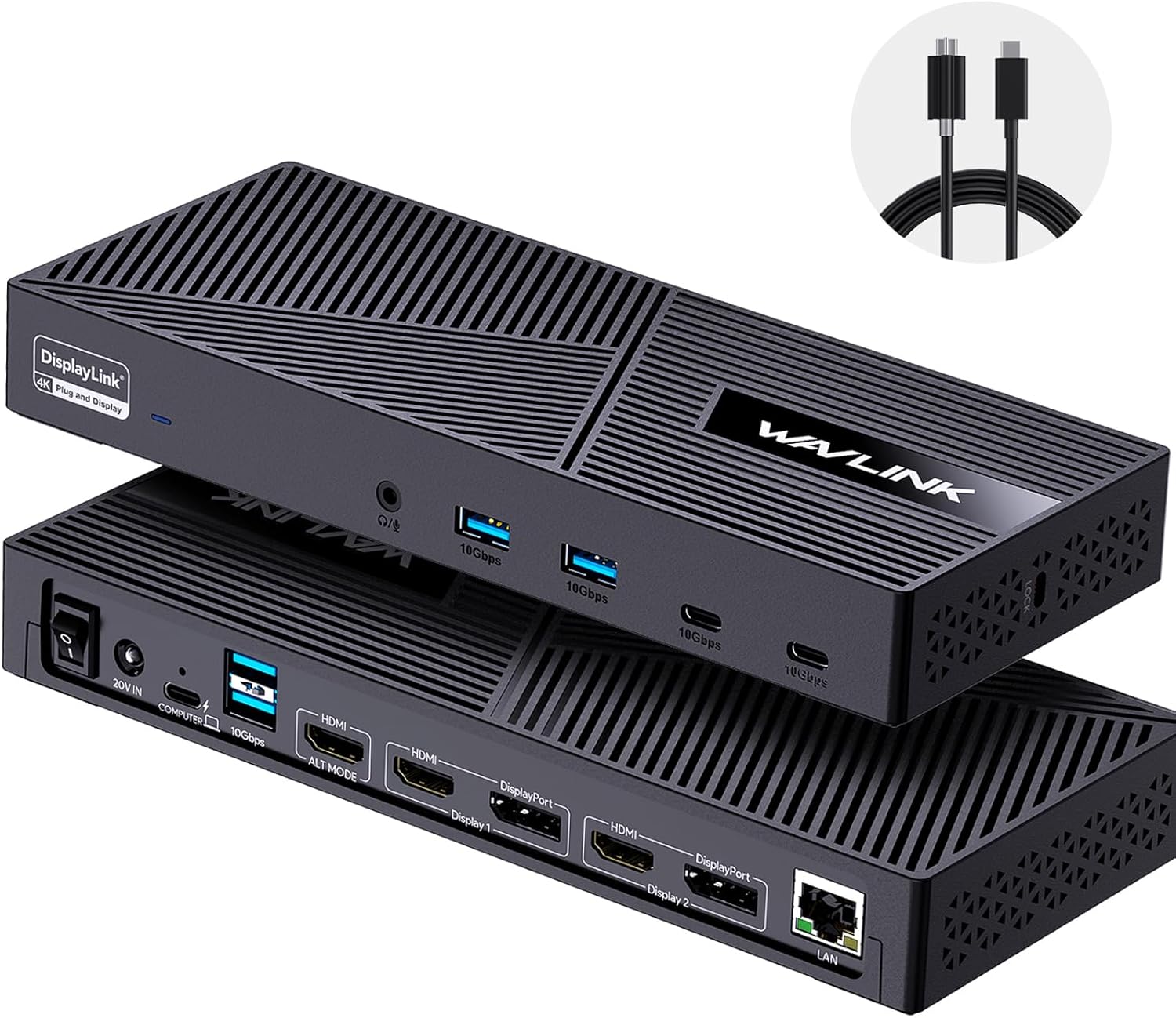 WAVLINK Docking Station: Power 3 Monitors & MacBook M1/M2/M3