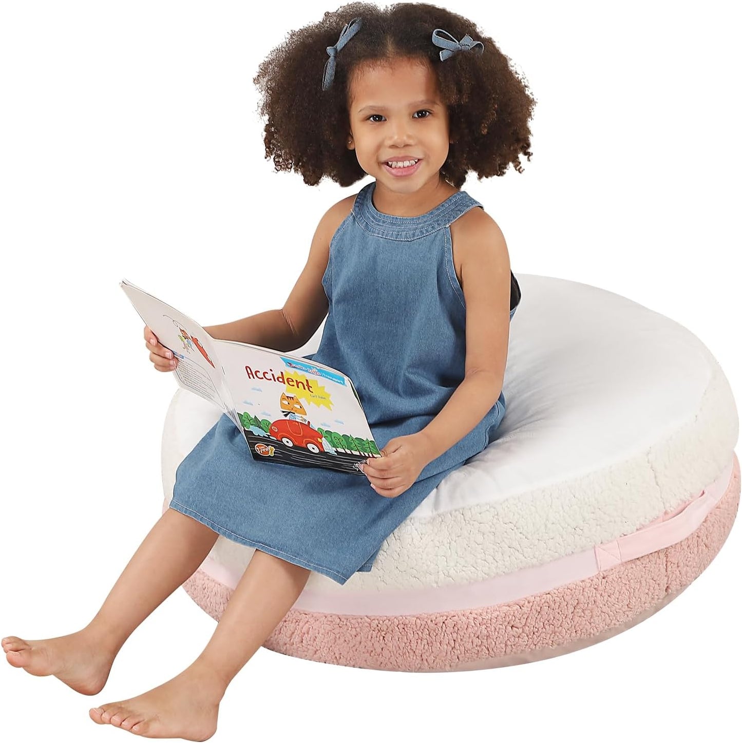 Cozy Memory Foam Pink Bean Bag, Perfect for Kids & Teens