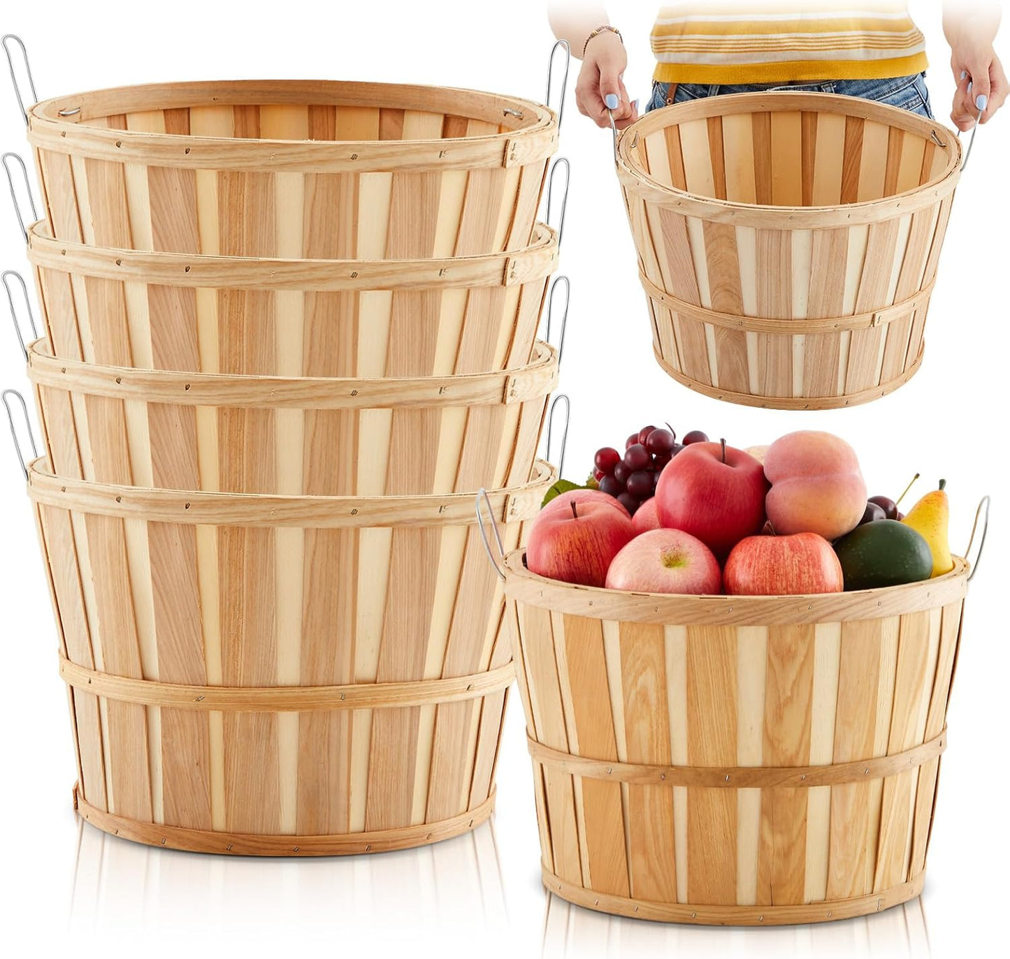 Jumbo Half Bushel Baskets for Harvesting and Storage Needs