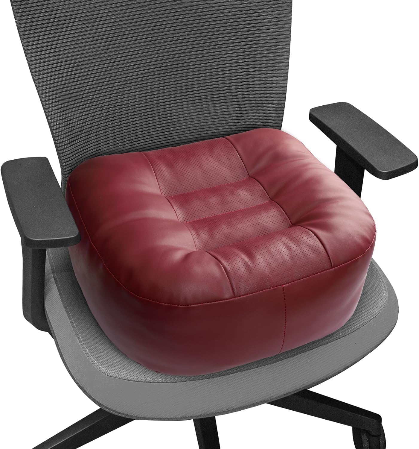 YOUFI Leather Seat Cushion Extra-Thick Booster for Office Chair