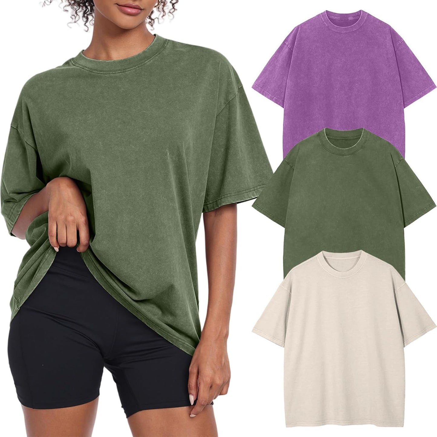 Womens Vintage Oversized T Shirts for Casual Workout Style