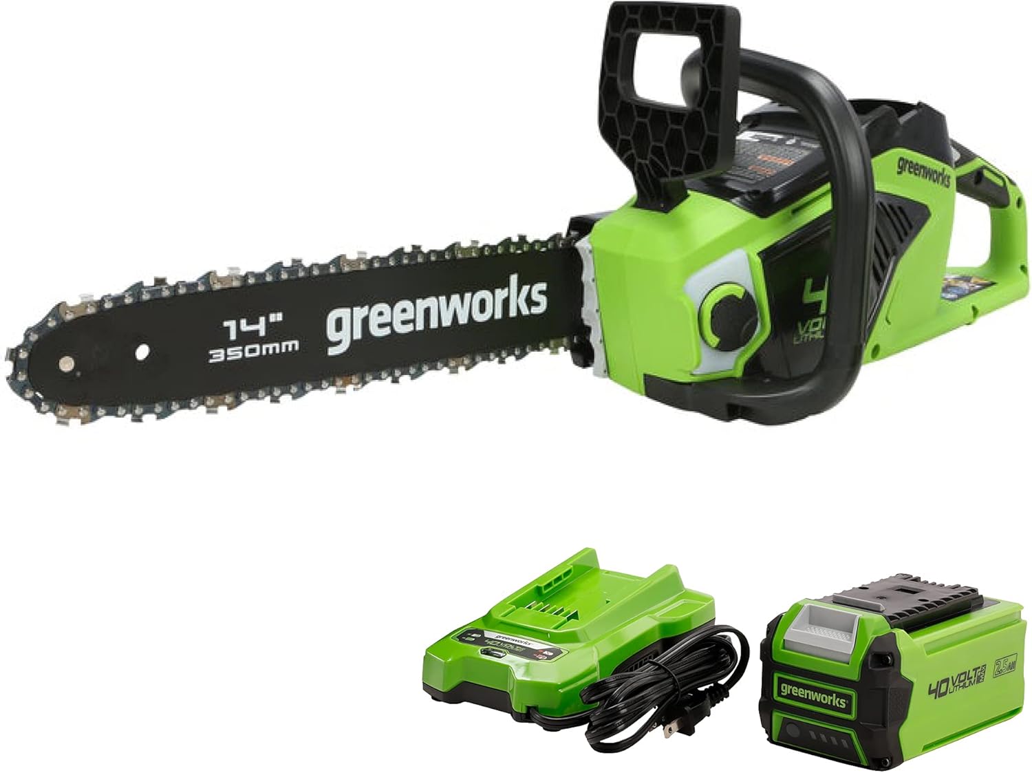 Greenworks 40V 14 Inch Chainsaw for Effortless Tree Cutting