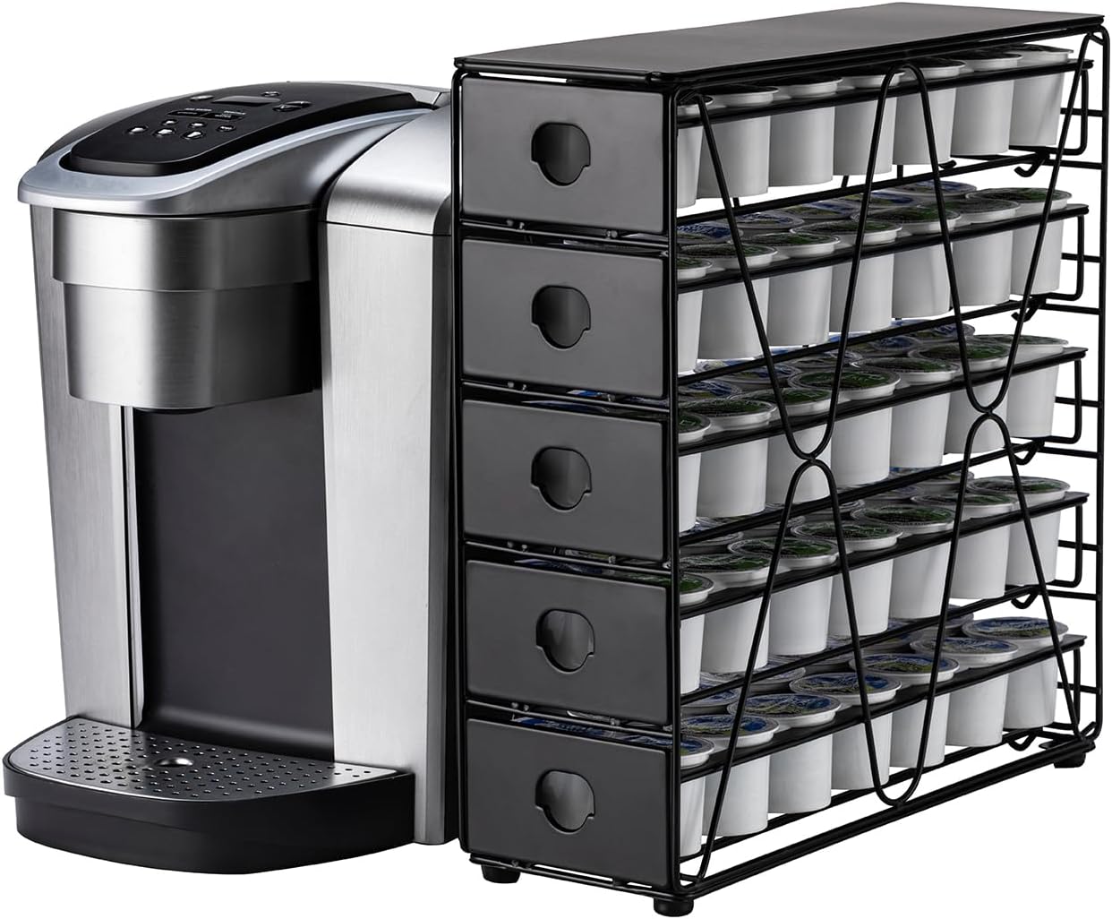 FlagShip K Cup Organizer for Keurig Pods - Large Capacity Holder