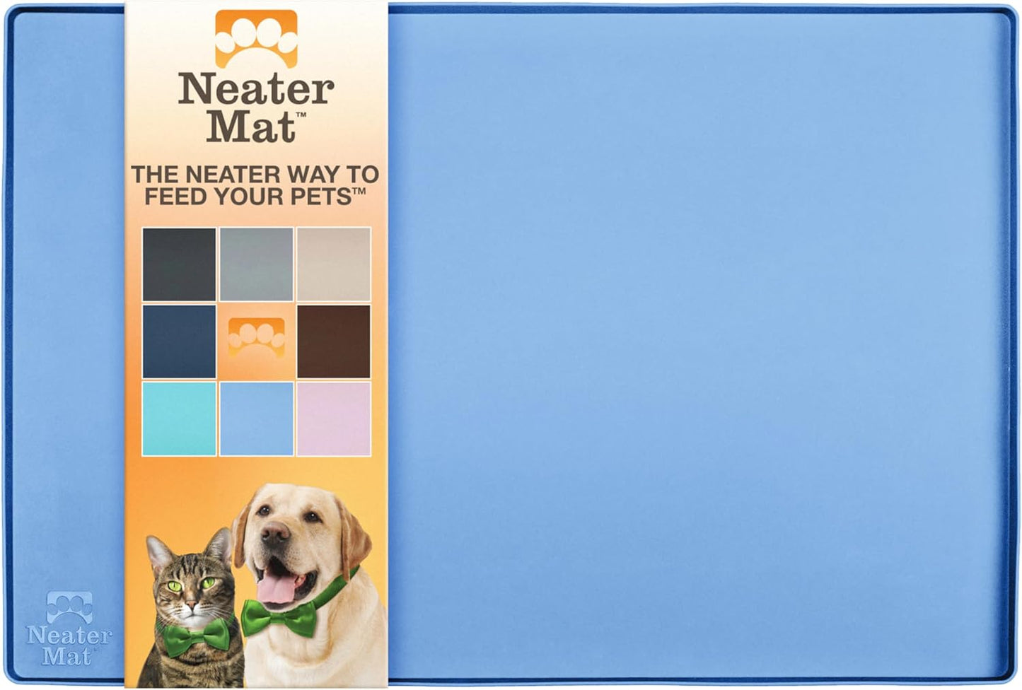 Neater Mat Pet Mats for Food and Water, Waterproof Silicone Tray