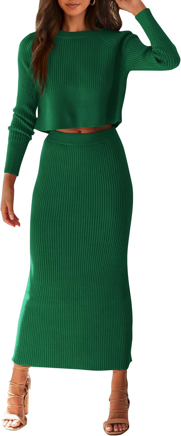 PRETTYGARDEN Women's 2 Piece Sweater Set for Casual Winter Style