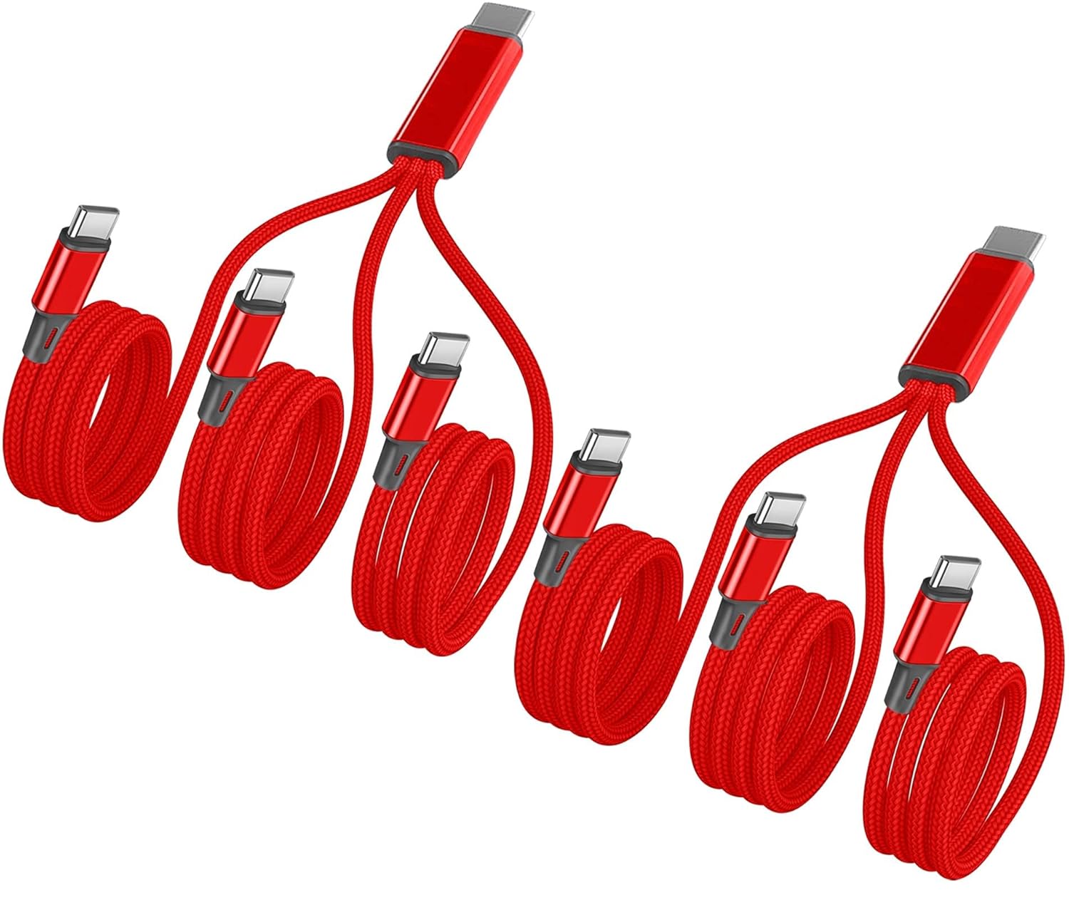 4FT USB C Multi Splitter Cable - Fast Charging