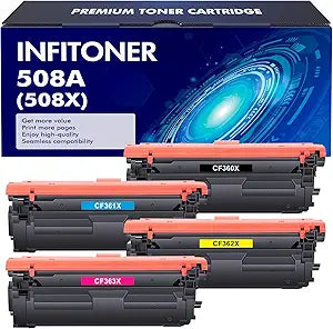 508A Toner Cartridge 4 Pack for HP M553 Series Printers