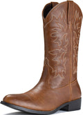 IUV Cowboy Boots For Men Western Boot Durable Classic Embroidered Snip