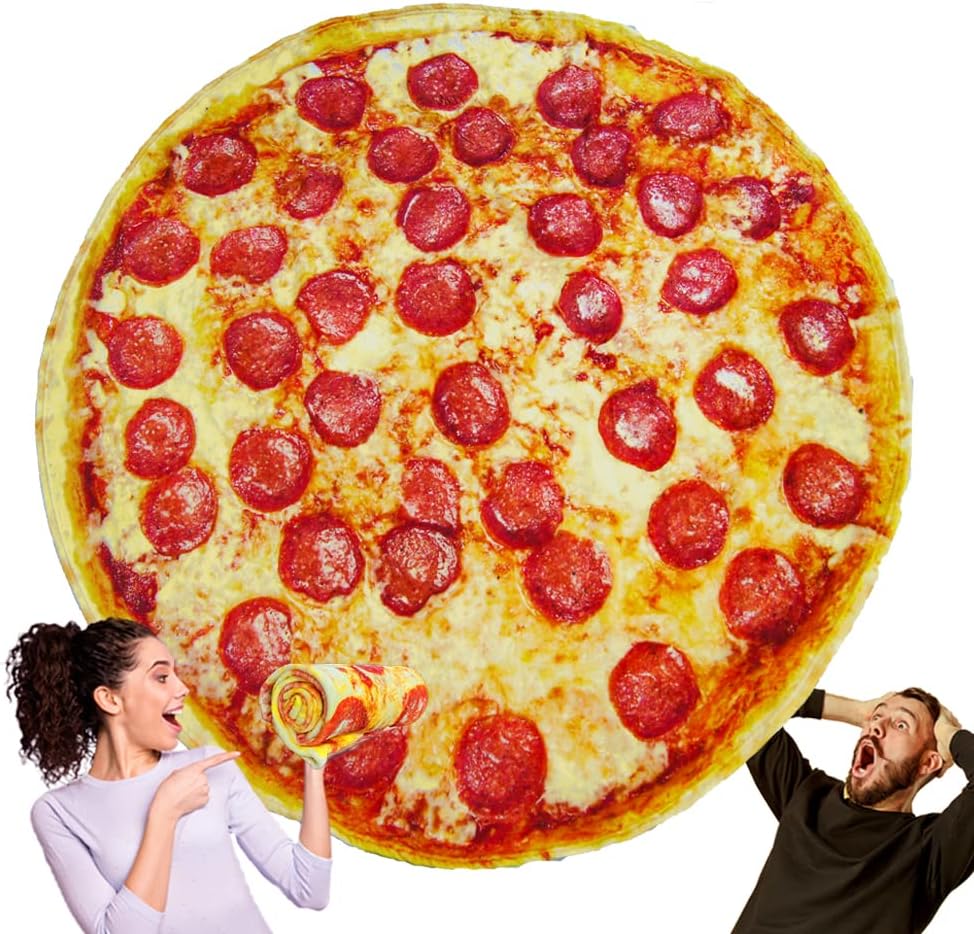 HDFK Pizza Blanket for Adults - Cozy 80in Double-Sided Fleece