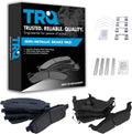 TRQ Front & Rear Brake Pads Semi-Metallic Compatible with 2004-2008