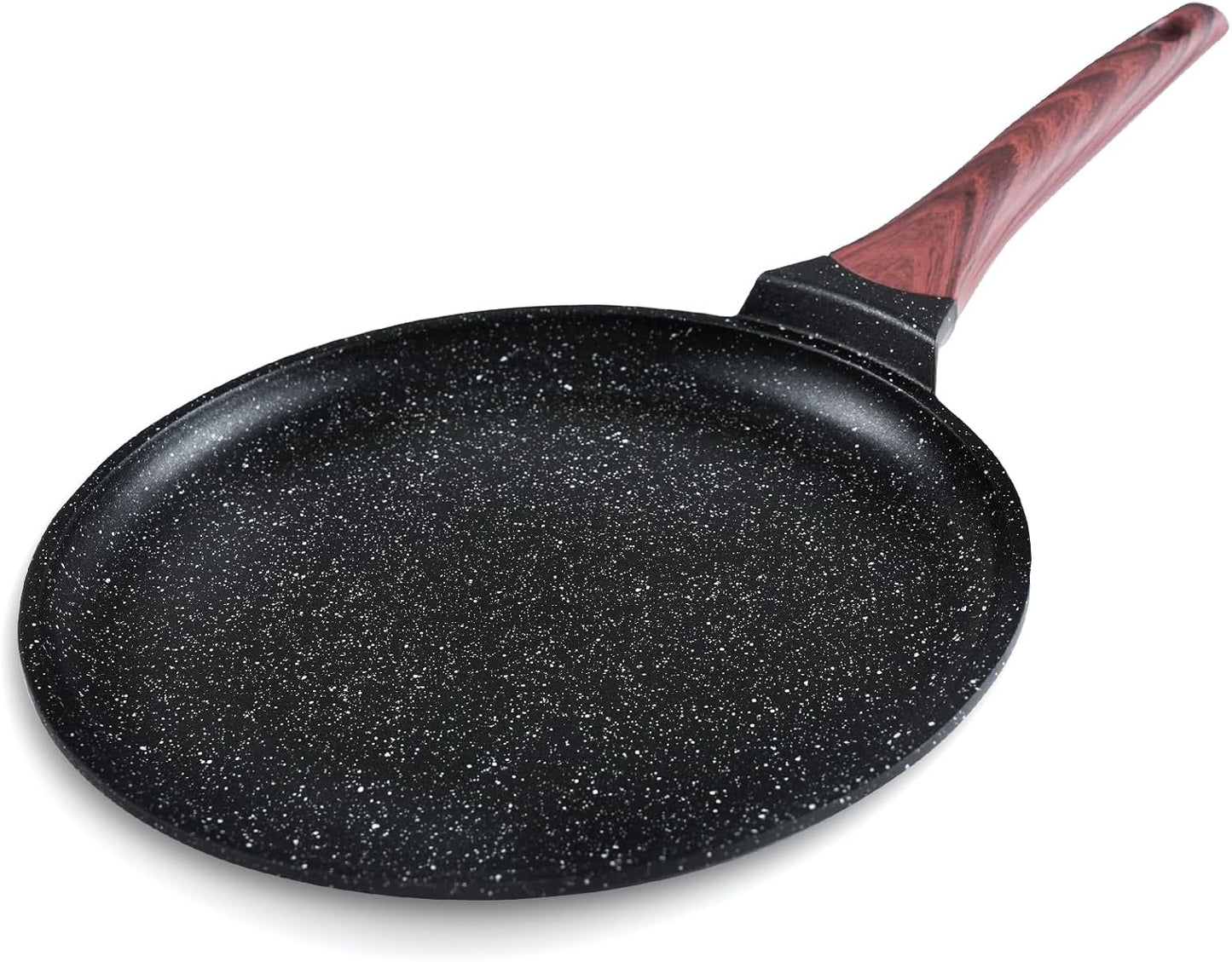 11in Nonstick Crepe Pan | Granite Flat Skillet | Induction Compatible | SNOWCLAD