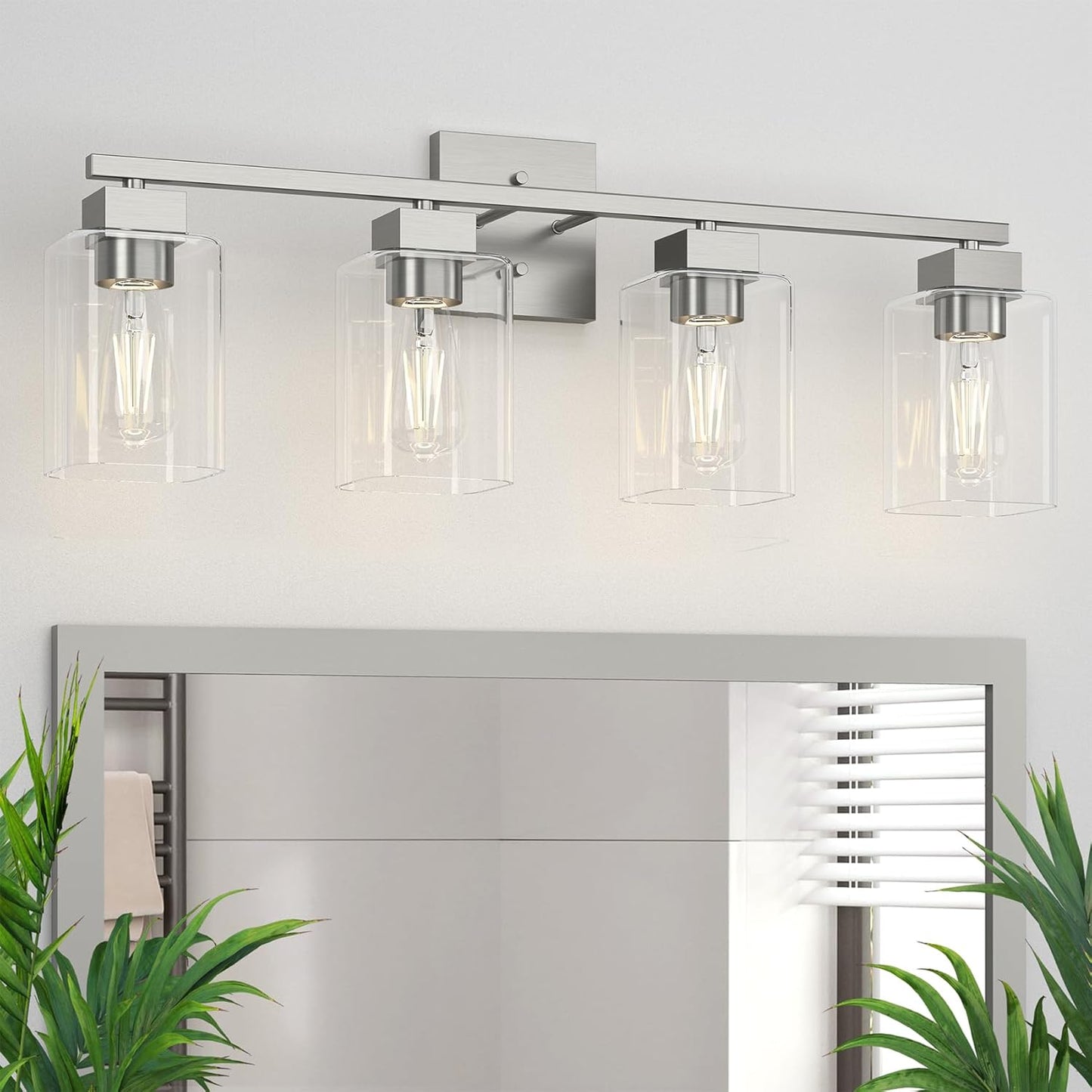 Espird 4 Light Bathroom Vanity Light - Elegant Brush Nickel Design