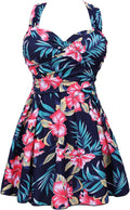 COCOPEAR Women's Crossover One Piece Swimdress (Style 93DJ)