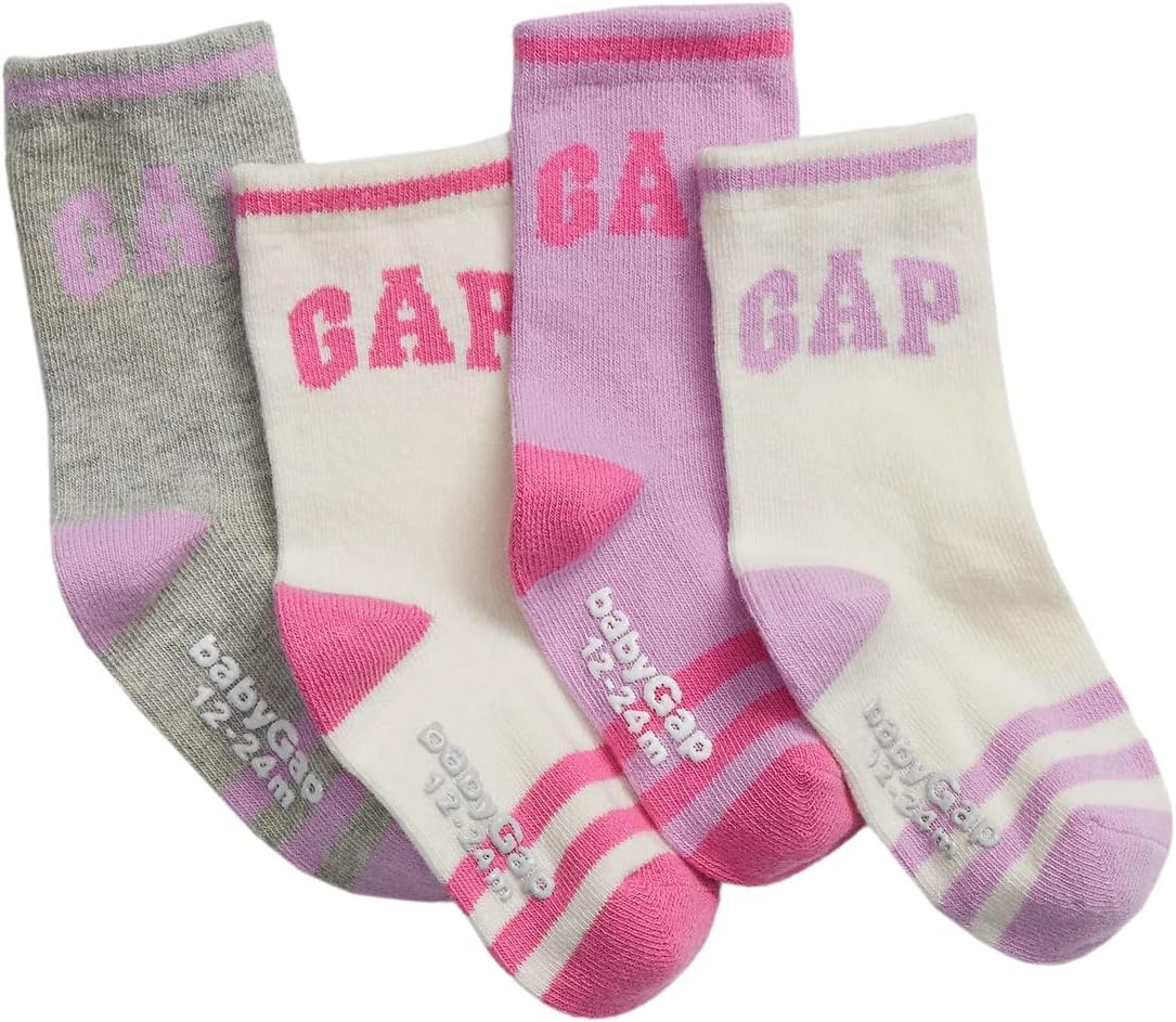 Cozy 4-Pack Crew Socks for Baby Girls by Gap