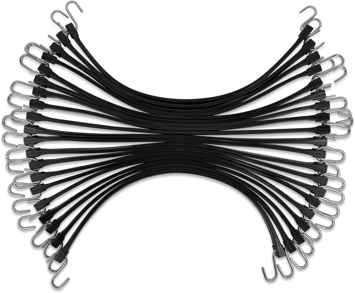 ROBLOCK 21in Bungee Cords with Hooks for Tarp and Cargo Security