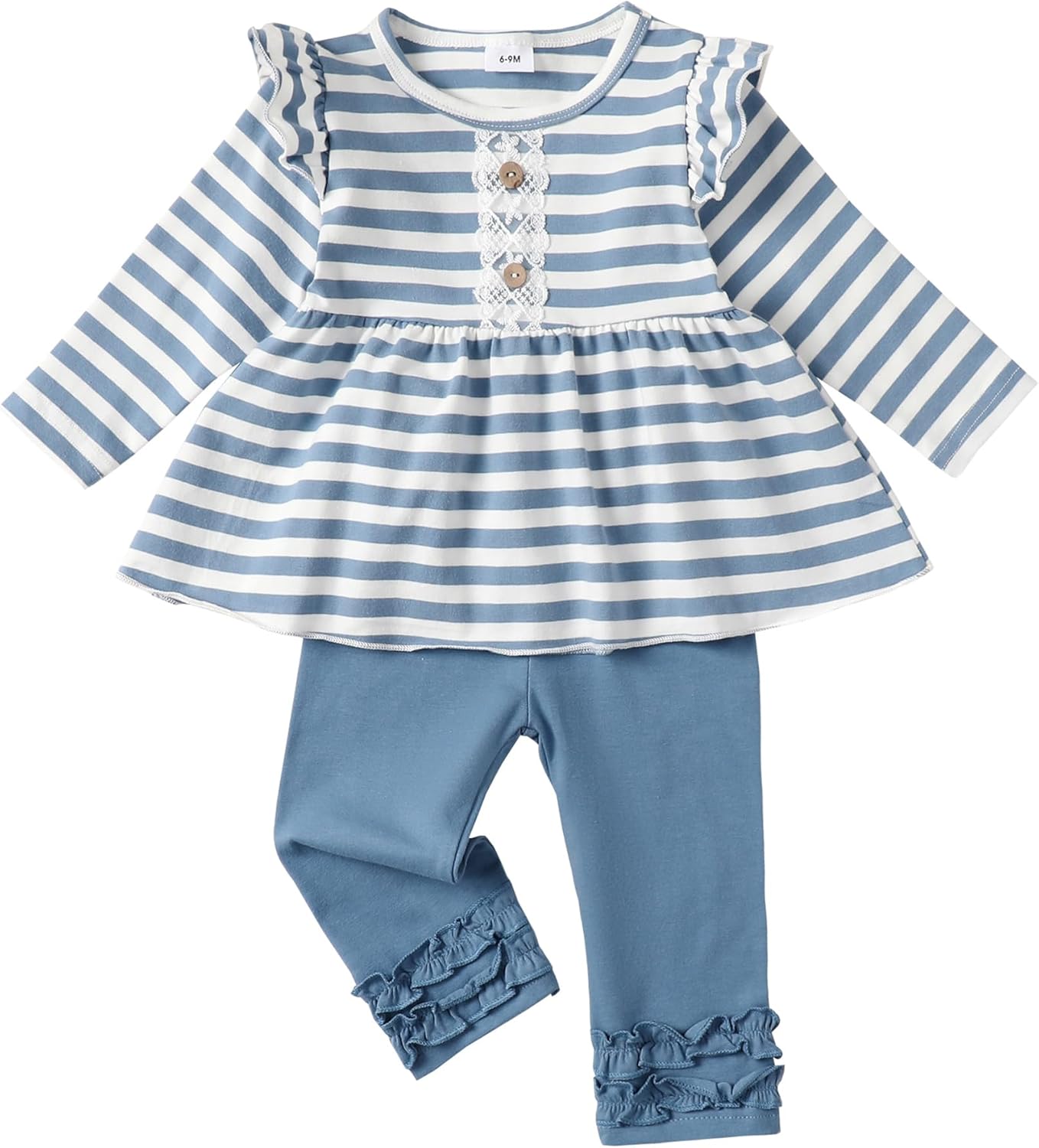 Cute Ruffle Toddler Outfit Set by Saeaby