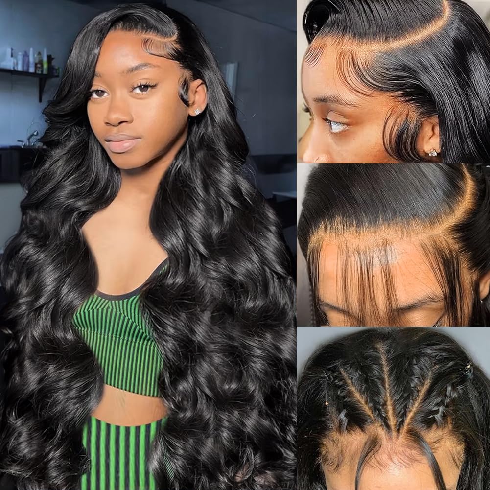 13x6 Body Wave Lace Front Wigs Human Hair for Women 18Inch