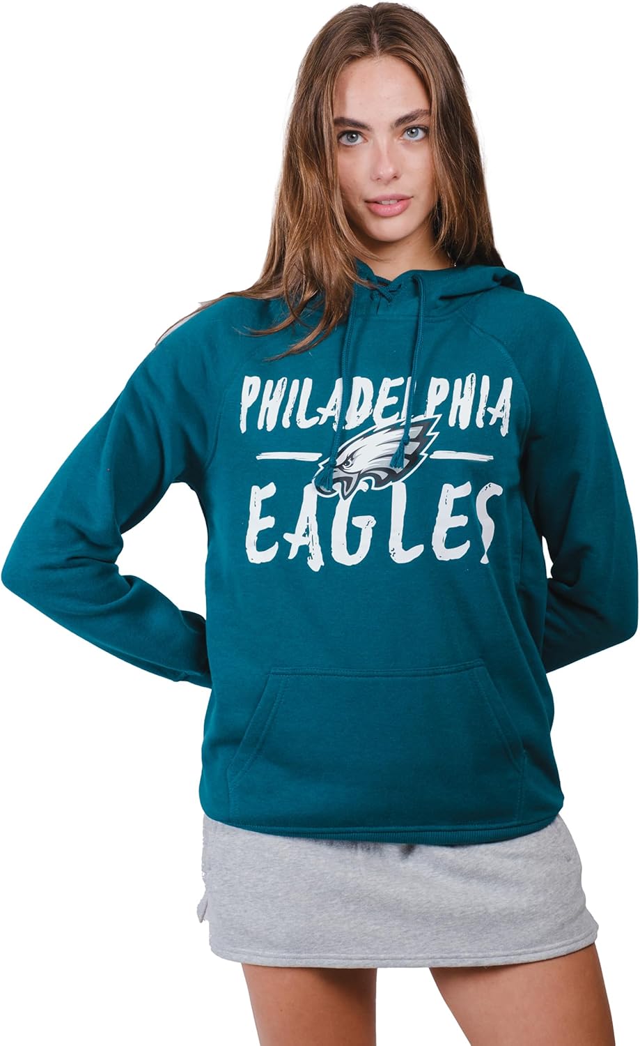 Ultra Game Women's NFL Super Soft Tie Neck Hoodie Sweatshirt