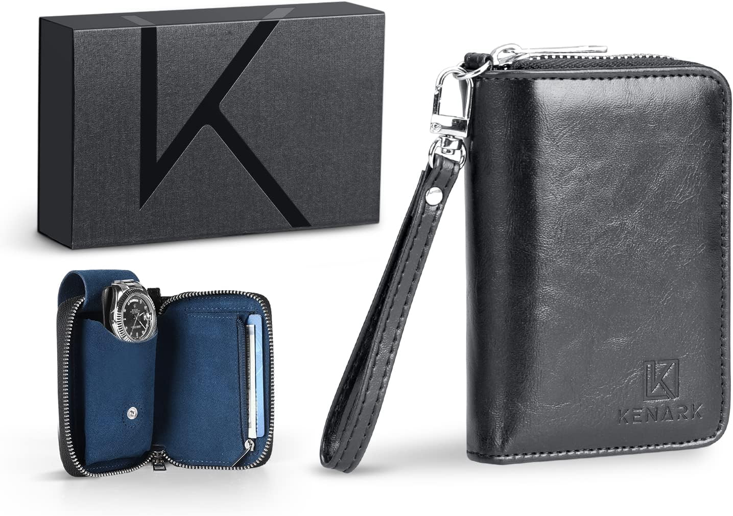 KENARK Travel Watch Case - Luxury Protection for 3 Watches