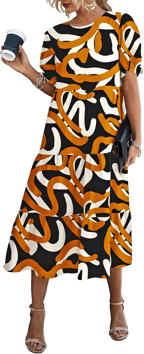 PRETTYGARDEN Summer Dresses for Women: Floral Boho Midi Style