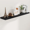 55 Inch Floating Shelves Black Rustic Wood Shelf - Deep 9.3 in Display