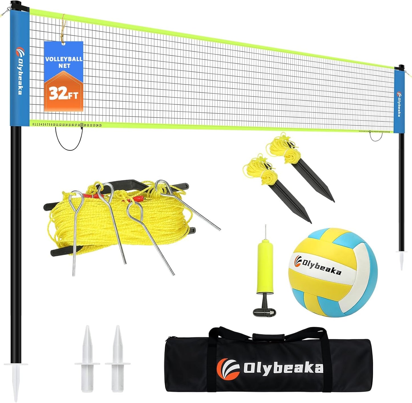 Portable Outdoor Volleyball Net Set for Backyard Fun and Games