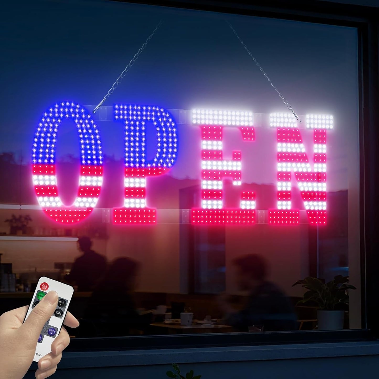 40ft' x 14ft' LED Open Sign by LemonNova for Business