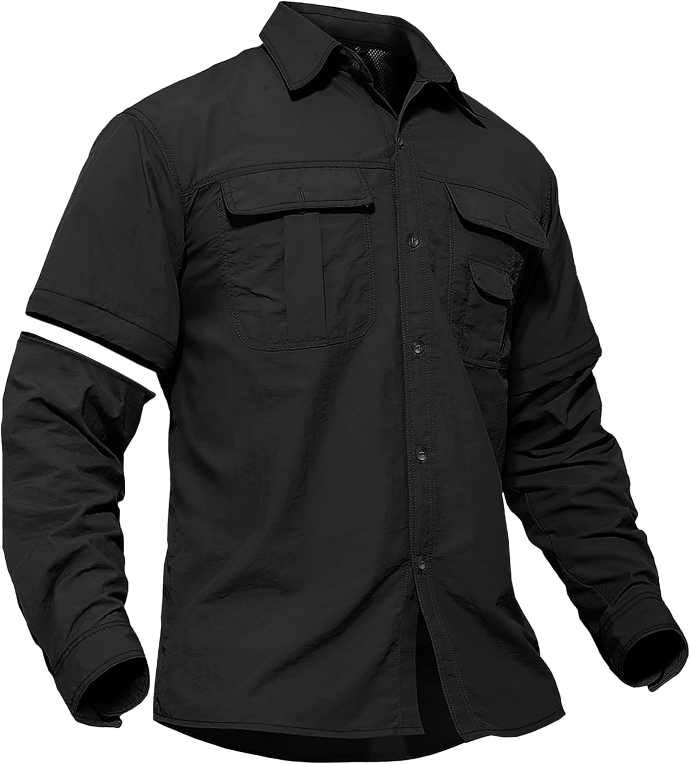 TACVASEN Men's Convertible Long Sleeve Fishing Shirts for Outdoor