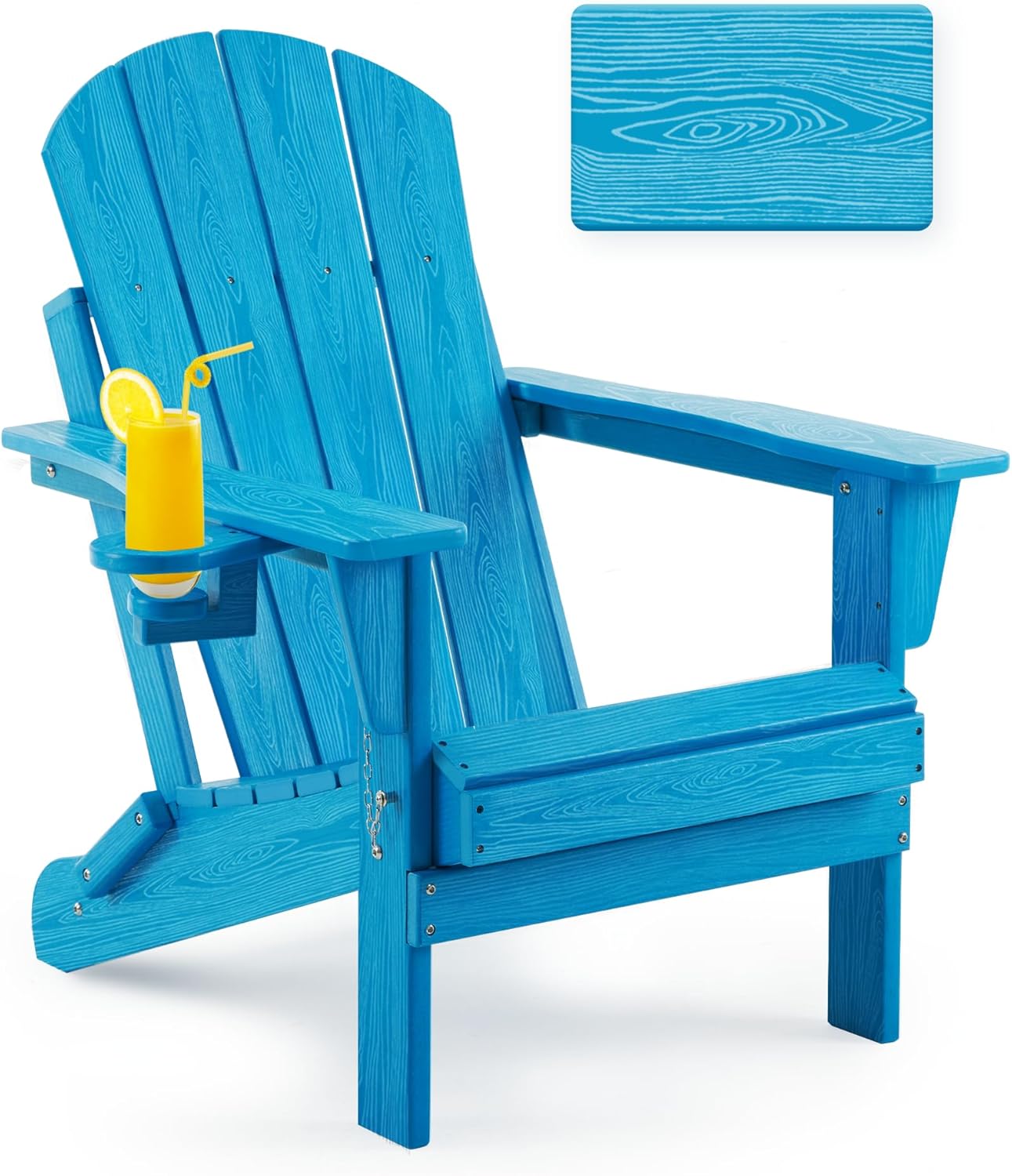 Folding Adirondack Chair for Outdoor Relaxation and Comfort