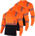 Hi Vis Long Sleeve Safety T Shirt for Men - Class 3 Reflective