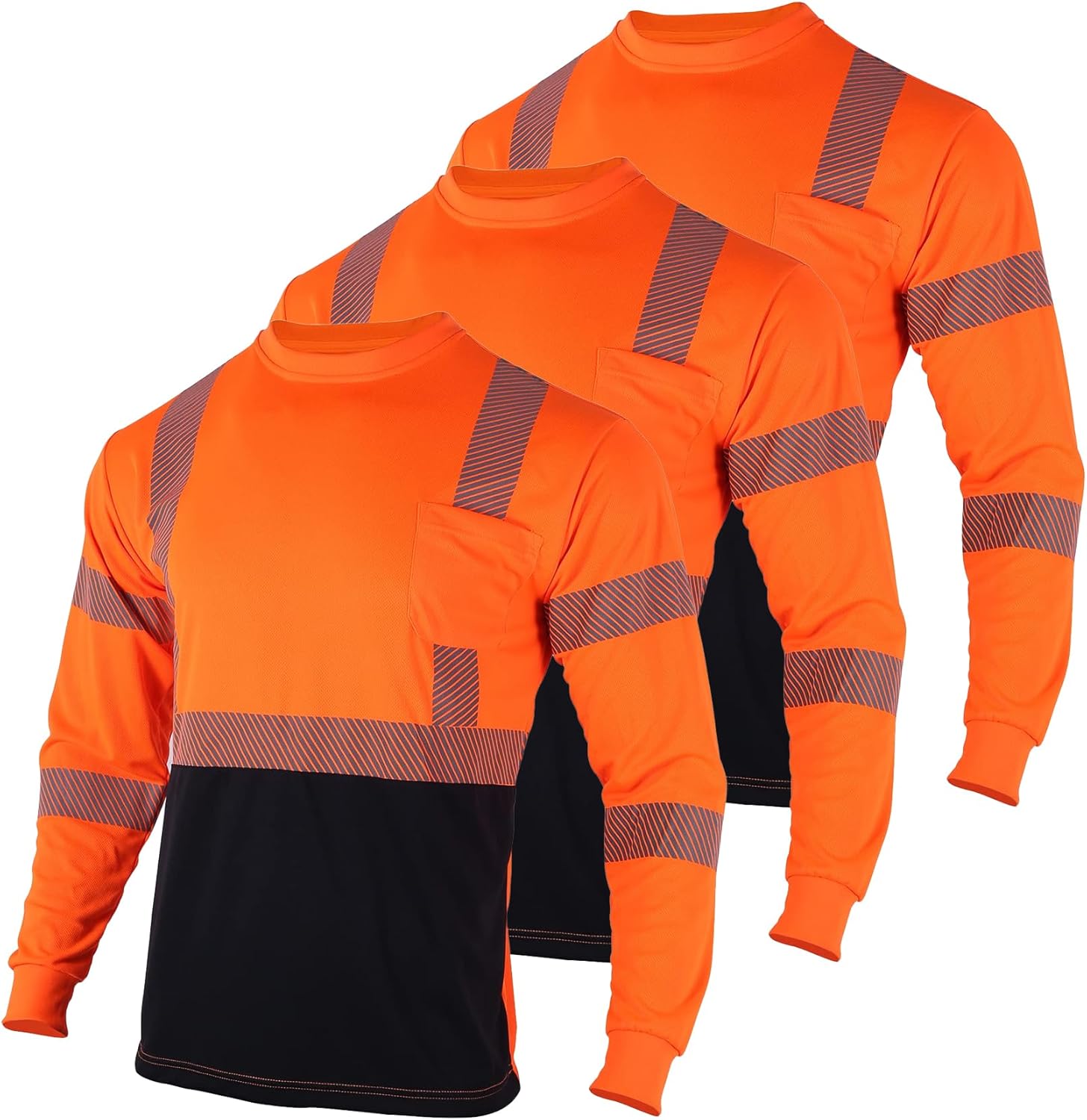 VENDACE 3pcs Safety T Shirts for High Visibility Work Use