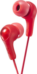 Red JVC Gumy In Ear Earbud Headphones - Comfortable Fit, Deep Bass