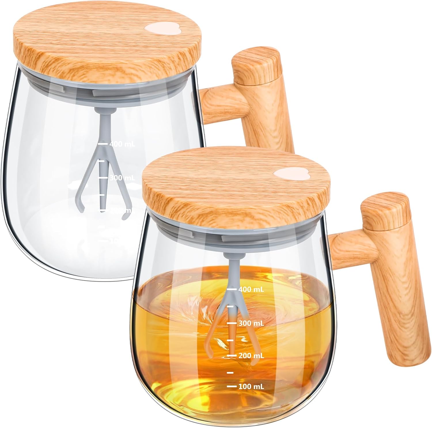 RMERVE Self-Stirring Coffee Mug Set - Effortless Mixing!