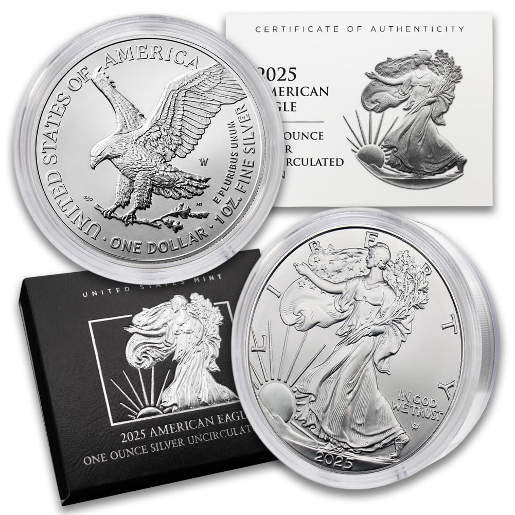 2025 W 1 oz American Silver Eagle Burnished Coin Uncirculated