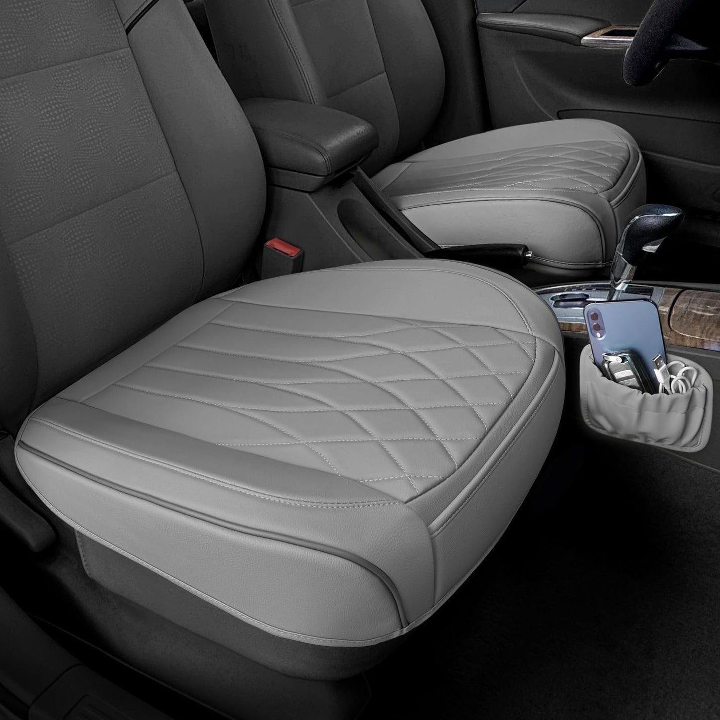 Universal Anti-Slip Driver Car Seat Covers with Storage Pocket