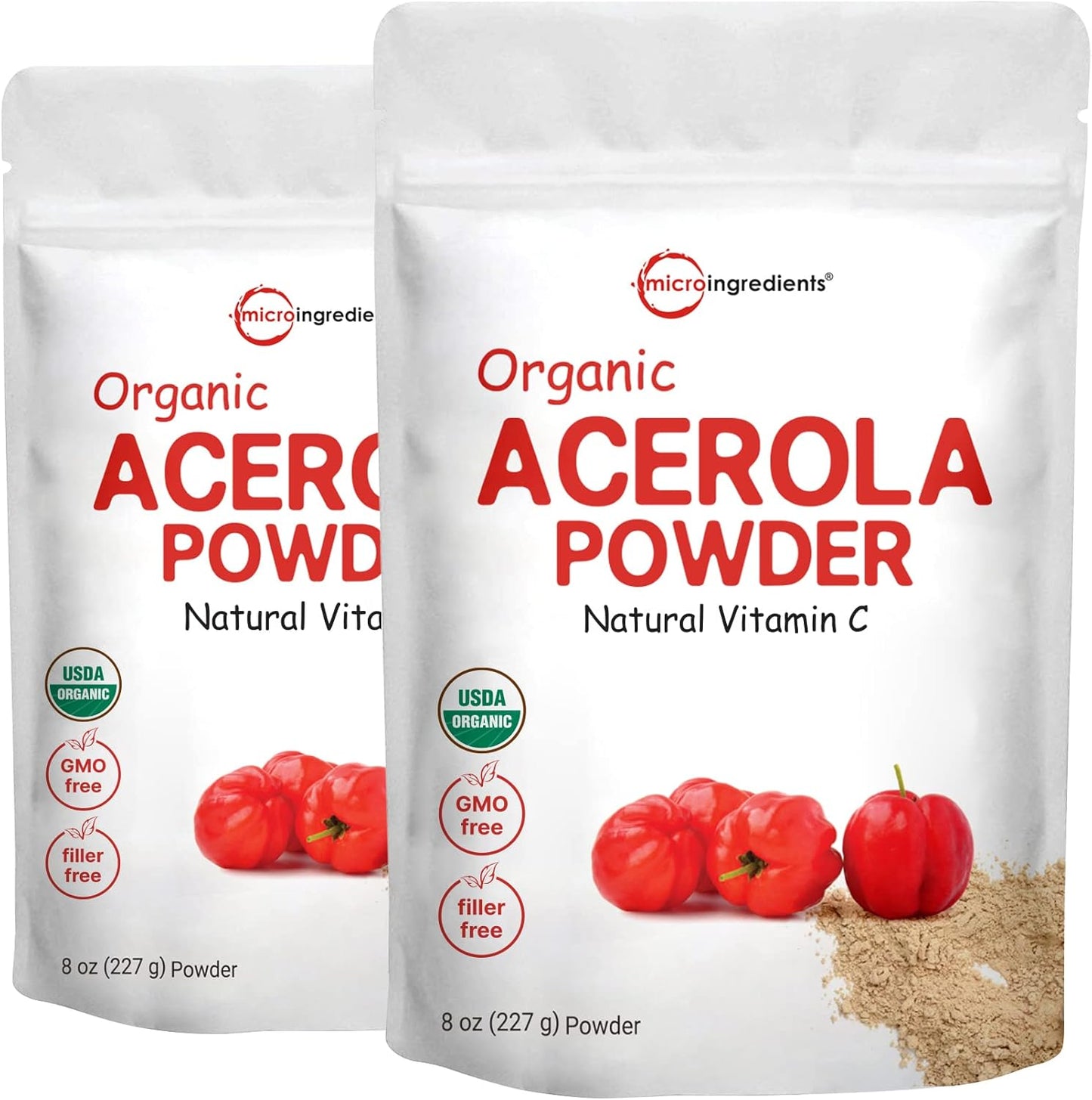 Pure Organic Acerola Cherry Powder x2 - Immune Boost