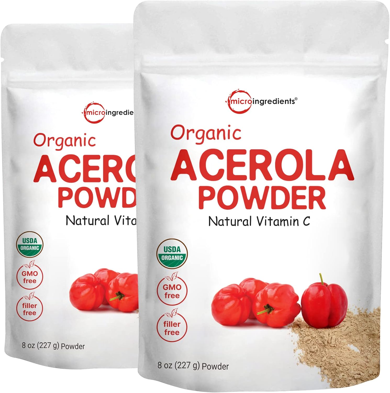 Pure Organic Acerola Cherry Powder x2 - Immune Boost