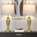 27ft Gold Table Lamps for Living Room - Touch Control USB Charging