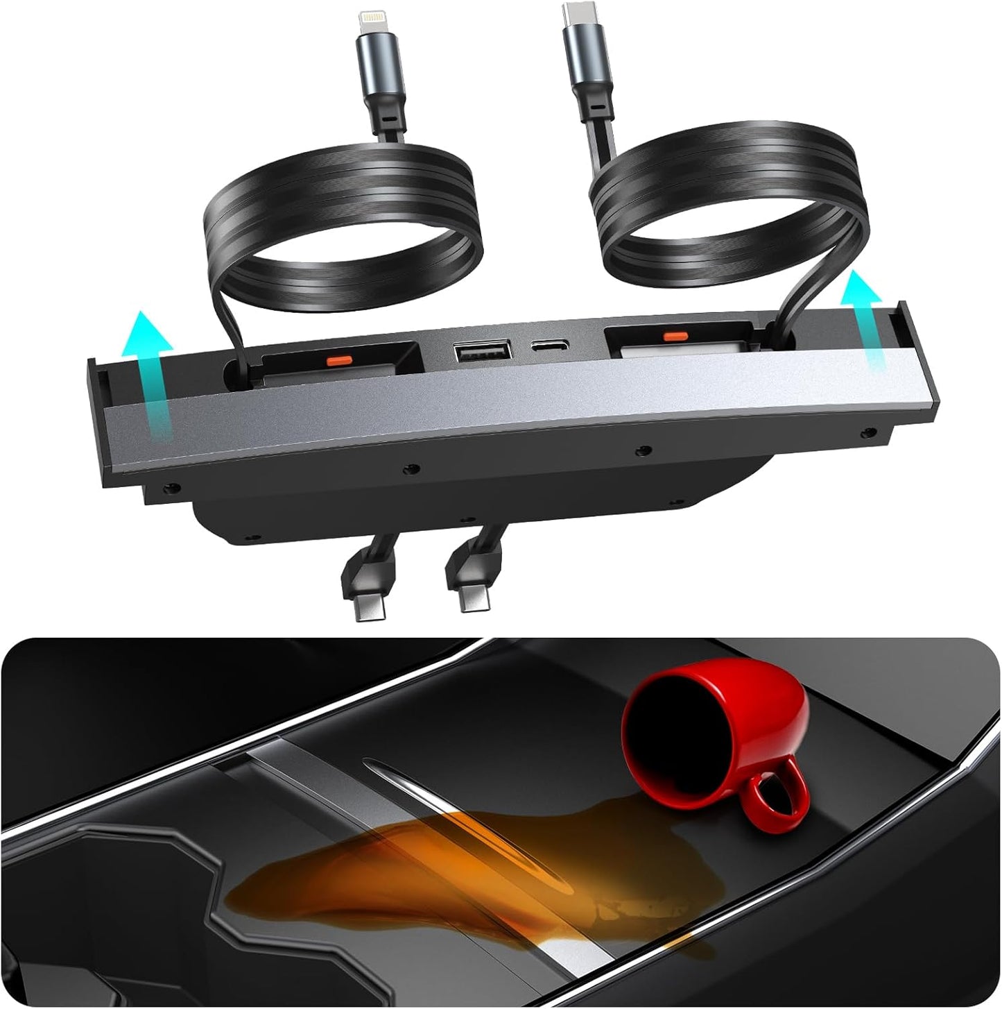 Waterproof Fast Charger for Tesla Model 3/Y - Multi Port Hub by LANSAN