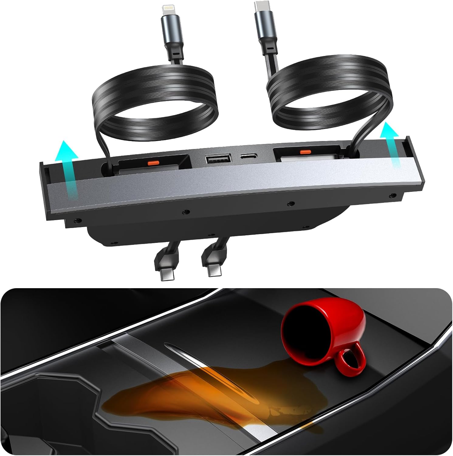 Waterproof Fast Charger for Tesla Model 3/Y - Multi Port Hub by LANSAN