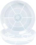 6 Pack Plant Saucer Drip Tray 16 in - Durable Clear Pot Saucers