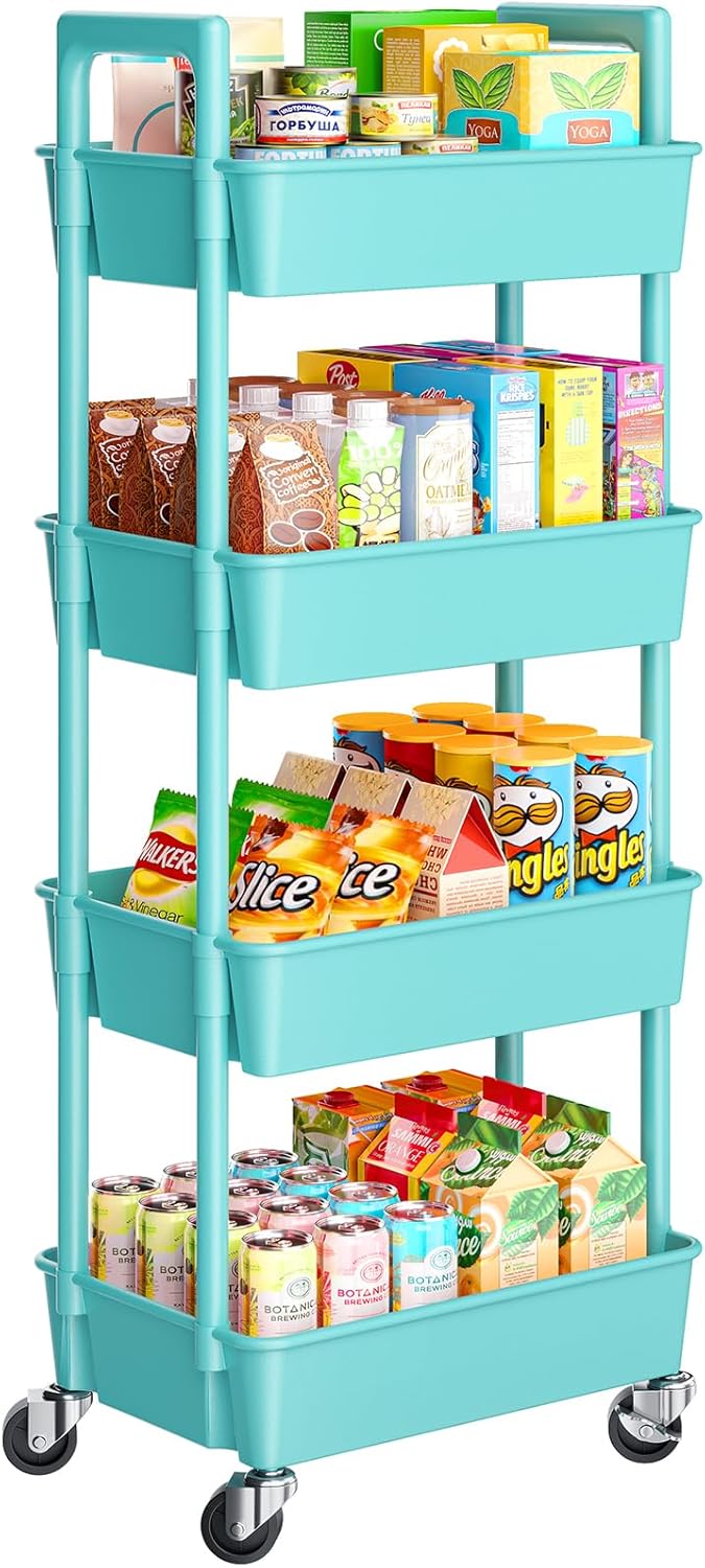 Pipishell 4-Tier Rolling Cart: Versatile Storage Solution for All