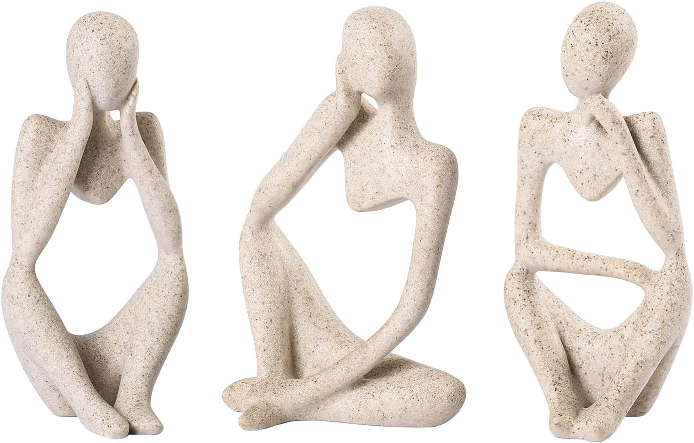 Golden Thinker Statue - Elegant Home Decor Accent