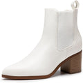 Women's Retro Chelsea Ankle Boots - Low Chunky Heel Comfort