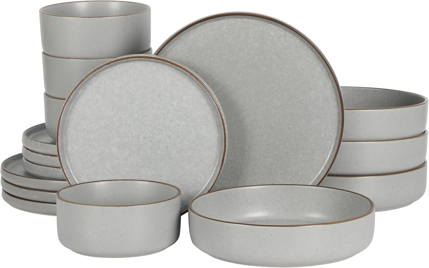 Gibson Elite Gelston Stoneware Matte Reactive Glaze Dinnerware Set